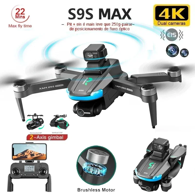 NEW S9S MAX MINI Drone 4K 2-Ax - Drone Gimbal 2 Axis incelemesi ve fiyatı