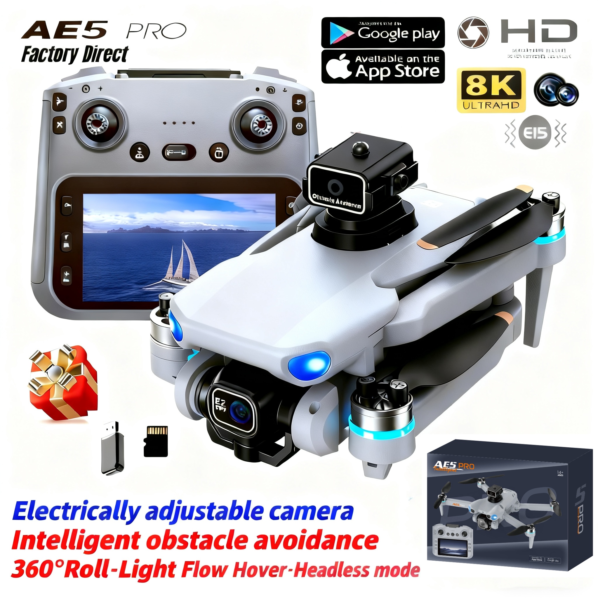 2026 New AE5 Pro Drone 8K HD 4 - Drone Gimbal 2 Axis incelemesi ve fiyatı