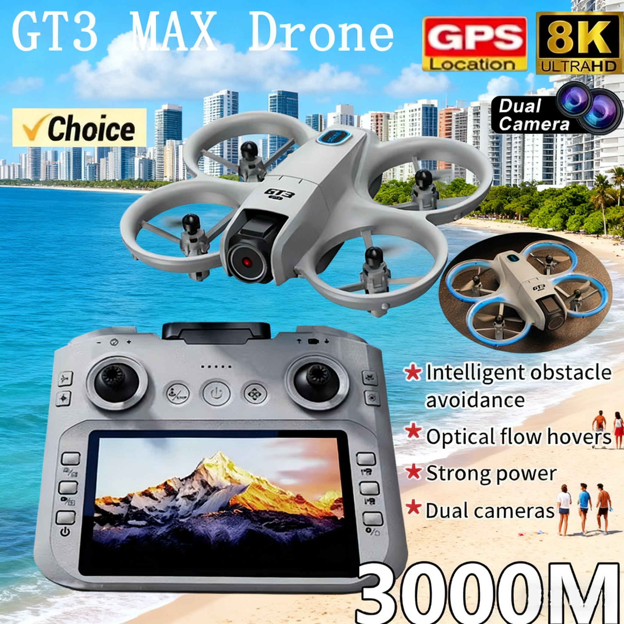 NEW GT3 Drone with HD Dual Cam - Drone Gimbal 3 Axis incelemesi ve fiyatı