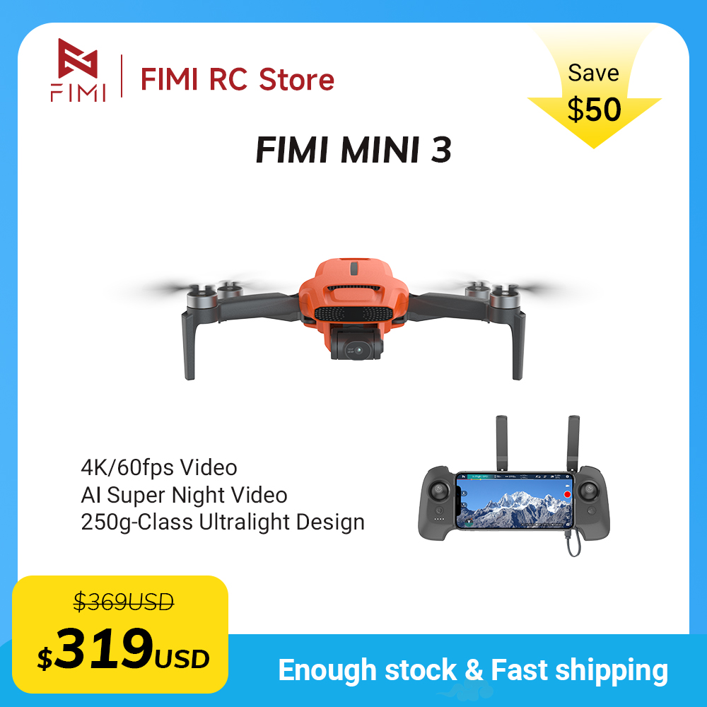 FIMI MINI 3 Camere drone 4K 60 - Drone Gimbal 3 Axis incelemesi ve fiyatı