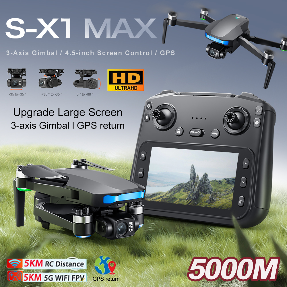 New S-X1 MAX Drone GPS 8K Prof - Drone Gimbal 3 Axis incelemesi ve fiyatı